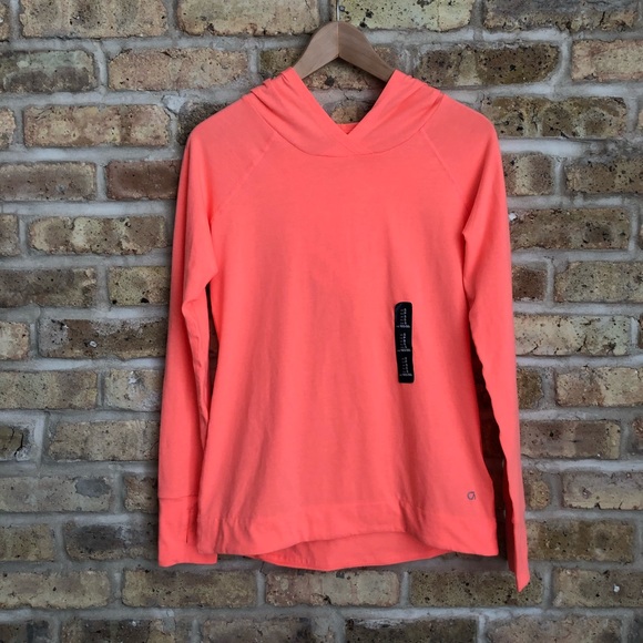GAP Tops - NWT GapFit Neon Orange Lightweight Active Hoodie